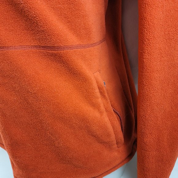 American Eagle Outfitters AE77 Fleece Mens Large Orange Performance Quarter Zip - Picture 5 of 9
